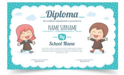 Diploma en cartulina opalina 4x0